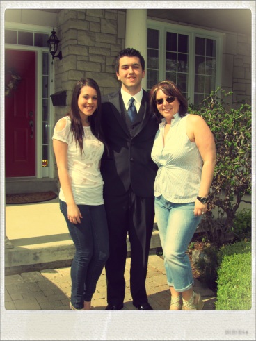 Amanda Nick and I before he takes off for his Prom
